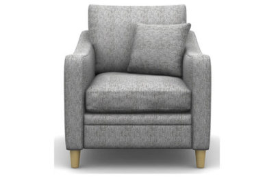 Heart of House Newbury Fabric Chair - Light Grey